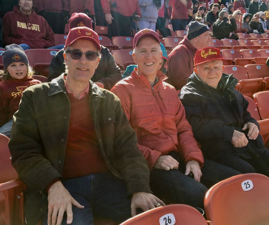 Mark, Scott and Ed at 2017 ISU football game